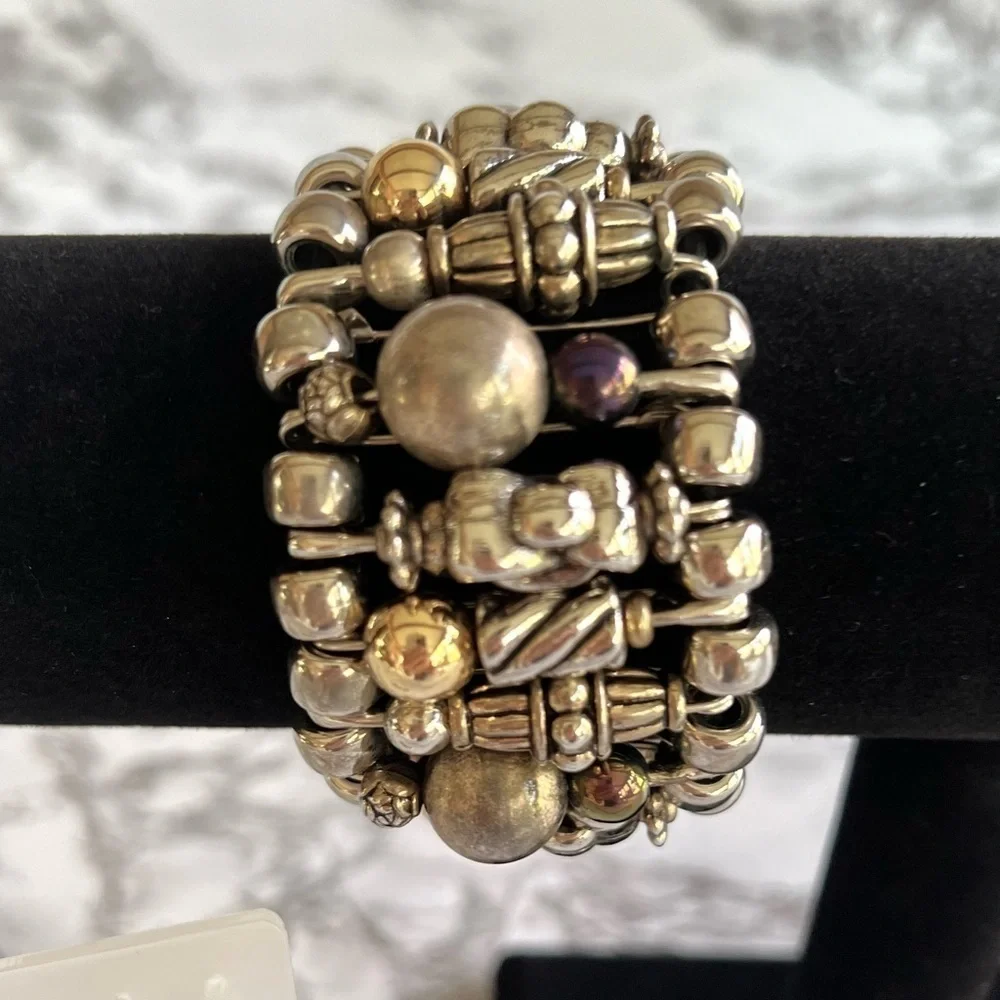 Bracelet Earrings Costume Safety Pin Set Gold Silver tone